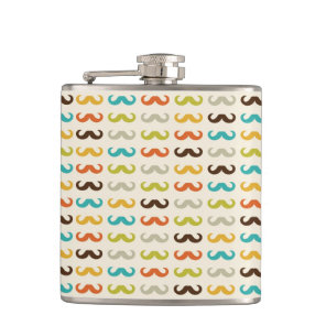 Pattern with mustache flask