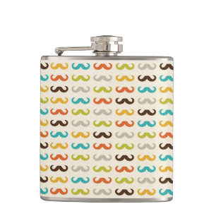 Pattern with mustache flask