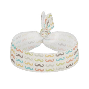 Pattern with mustache hair tie