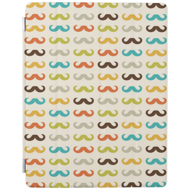 Pattern with mustache iPad air cover (Front)