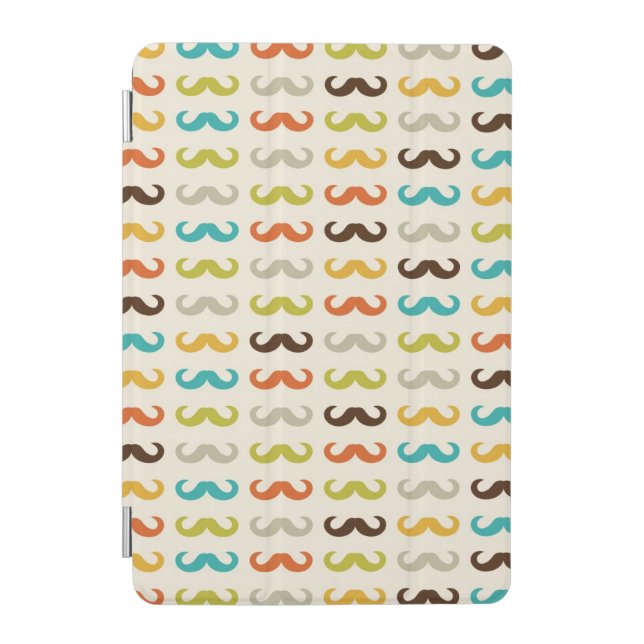 Pattern with mustache iPad mini cover (Front)