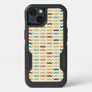 Pattern with mustache iPhone 13 case