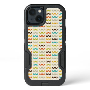 Pattern with mustache iPhone 13 case