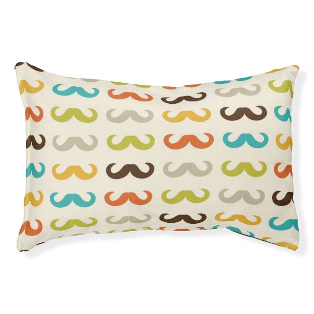 Pattern with mustache pet bed (Front)