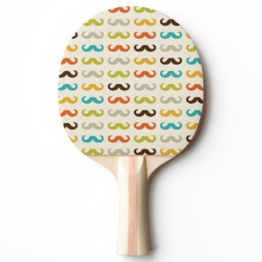Pattern with mustache ping pong paddle