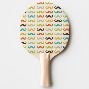 Pattern with mustache ping pong paddle