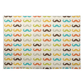 Pattern with mustache placemat