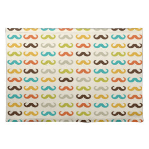 Pattern with mustache placemat