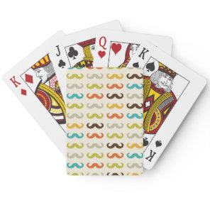 Pattern with mustache poker cards