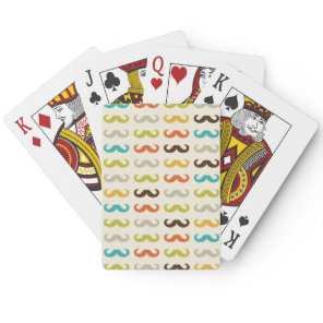 Pattern with mustache poker cards