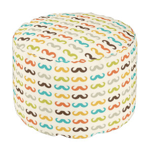 Pattern with mustache pouf