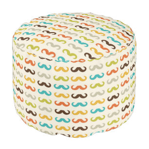 Pattern with mustache pouf