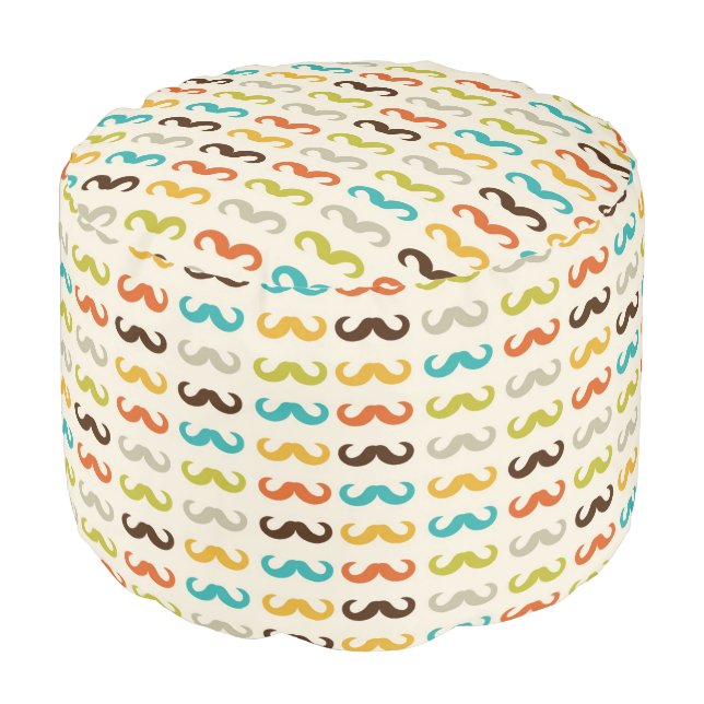 Pattern with mustache pouf (Angled Front)