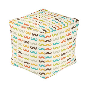 Pattern with mustache pouf