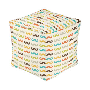Pattern with mustache pouf