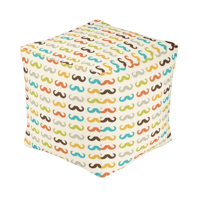Pattern with mustache pouf (Angled Front)