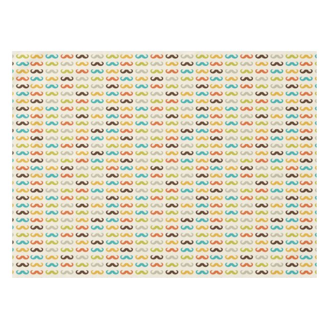 Pattern with mustache tablecloth (Front (Horizontal))