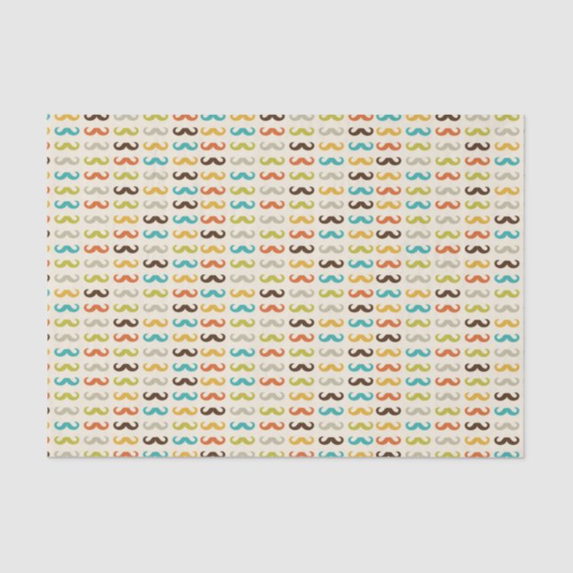 Pattern with mustache tissue paper (Front)