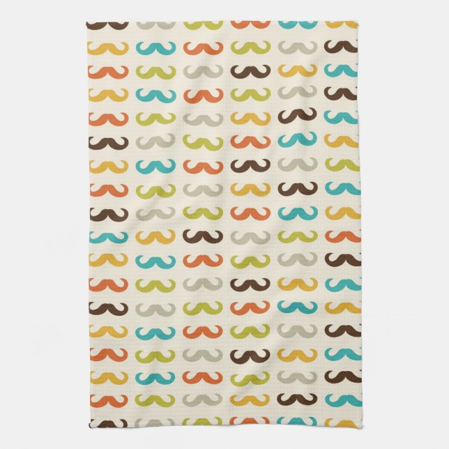 Pattern with mustache towel (Vertical)