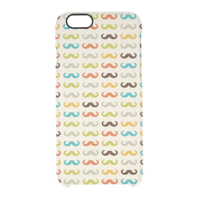 Pattern with mustache uncommon iPhone case (Back)
