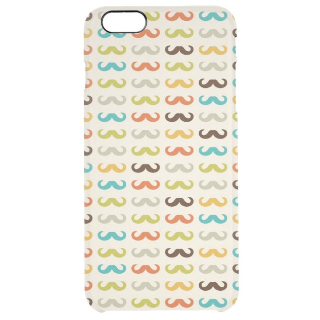 Pattern with mustache uncommon iPhone case (Back)