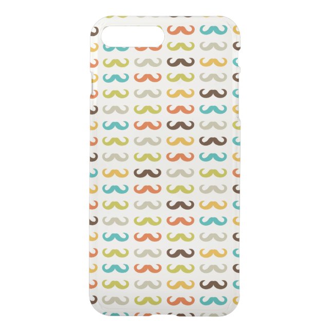 Pattern with mustache uncommon iPhone case (Back)