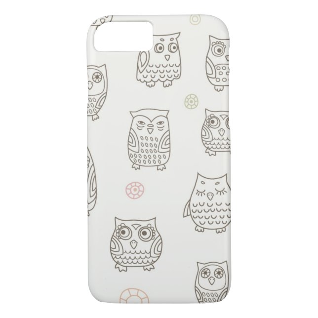 Pattern with owls Case-Mate iPhone case (Back)