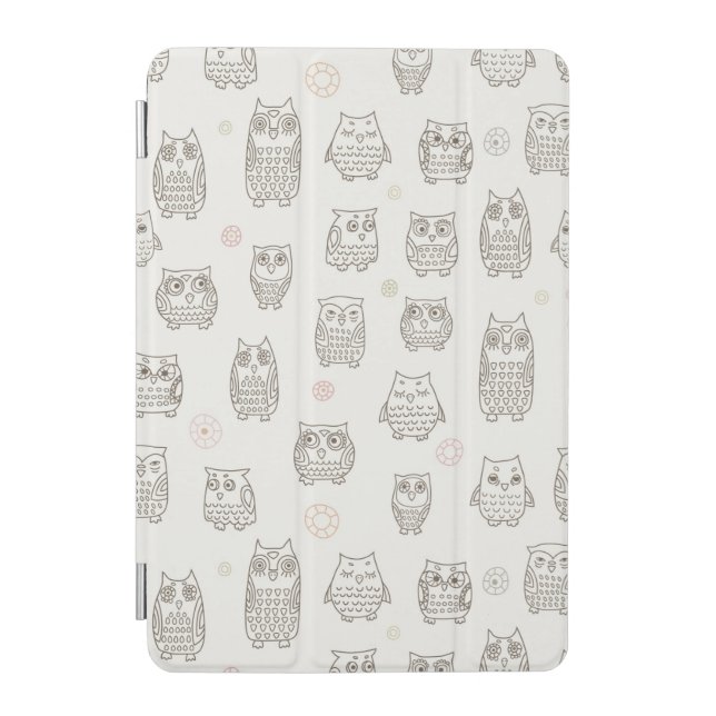 Pattern with owls iPad mini cover (Front)