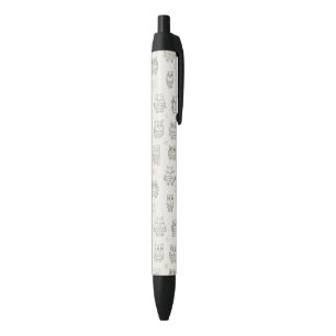 Pattern with owls pen