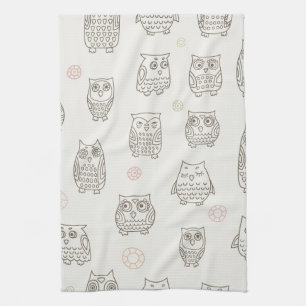 Pattern with owls towel