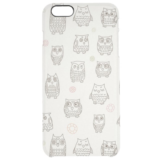 Pattern with owls uncommon iPhone case (Back)