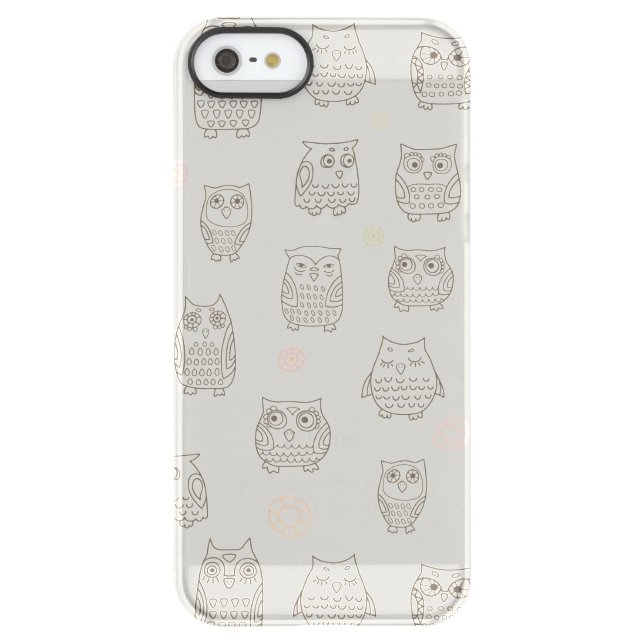 Pattern with owls uncommon iPhone case (Back)