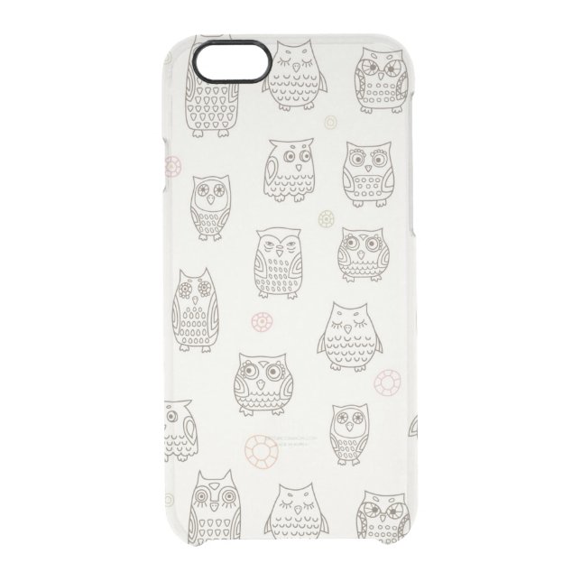 Pattern with owls uncommon iPhone case (Back)