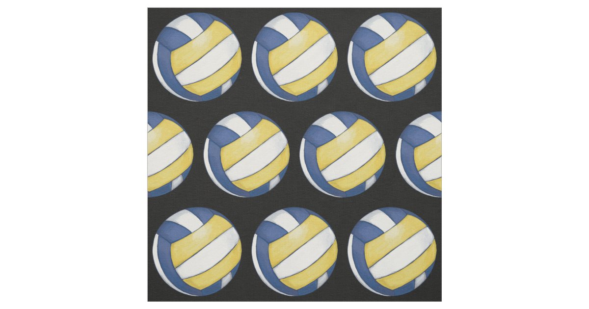 Pattern with Painted Volleyball Fabric Zazzle