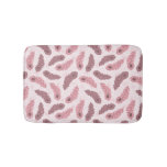 pattern with peacock feathers bathroom mat