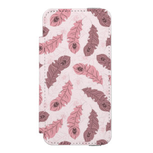 pattern with peacock feathers wallet case for iPhone SE/5/5s