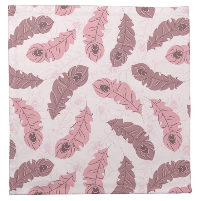 pattern with peacock feathers napkin (Front)