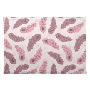pattern with peacock feathers placemat