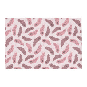 pattern with peacock feathers placemat