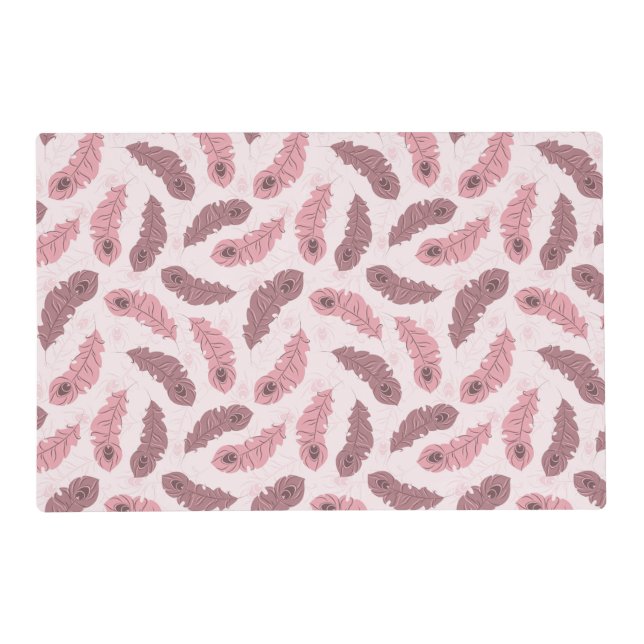 pattern with peacock feathers placemat (Front)