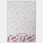 pattern with peacock feathers post-it notes