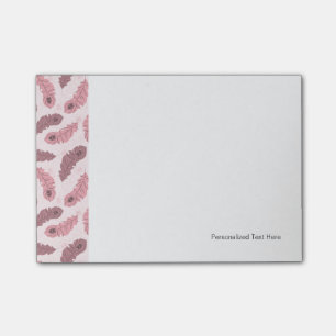 pattern with peacock feathers post-it notes