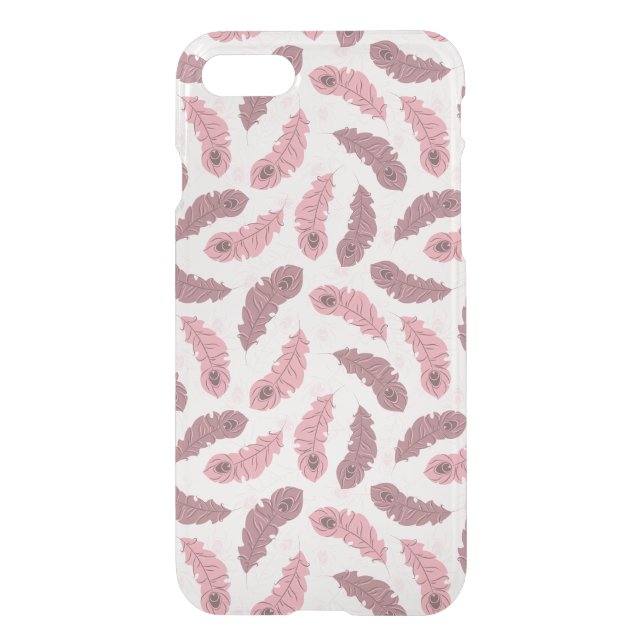 pattern with peacock feathers uncommon iPhone case (Back)