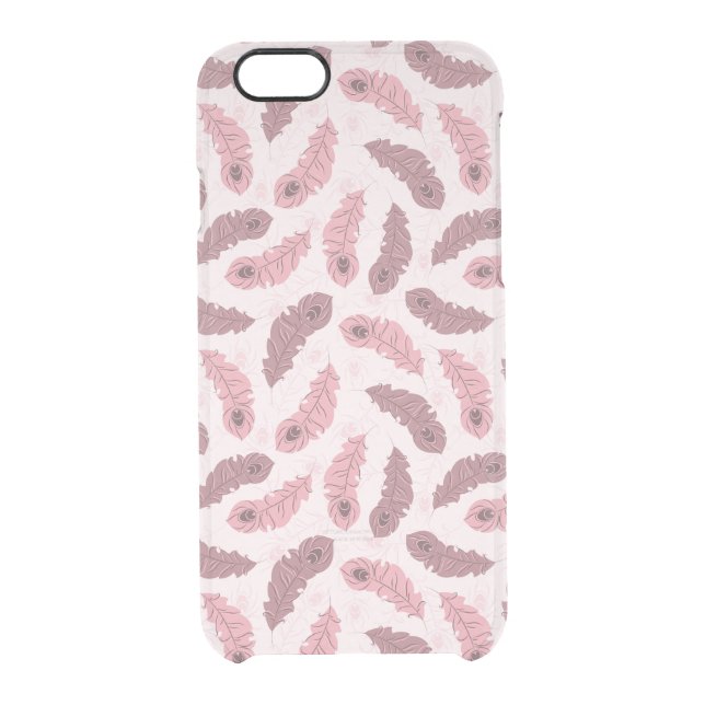 pattern with peacock feathers uncommon iPhone case (Back)