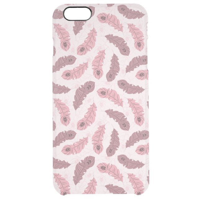 pattern with peacock feathers uncommon iPhone case (Back)