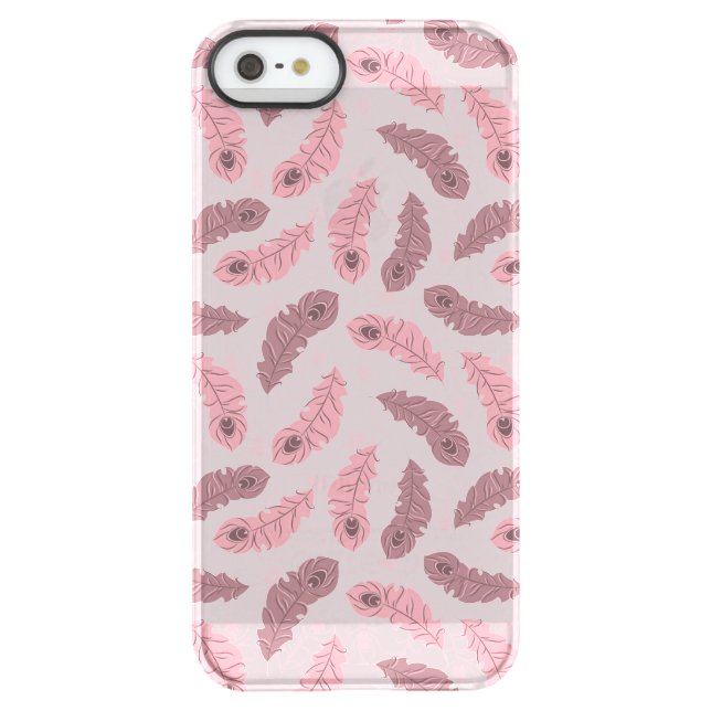 pattern with peacock feathers uncommon iPhone case (Back)