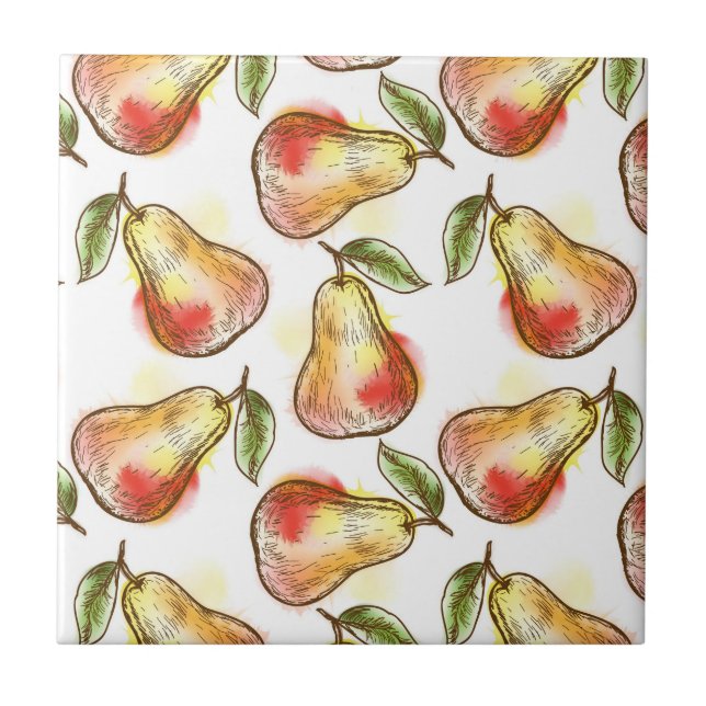 Pattern with pear ceramic tile (Front)
