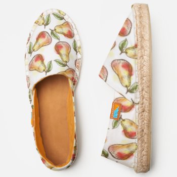 Pattern With Pear Espadrilles by watercoloring at Zazzle