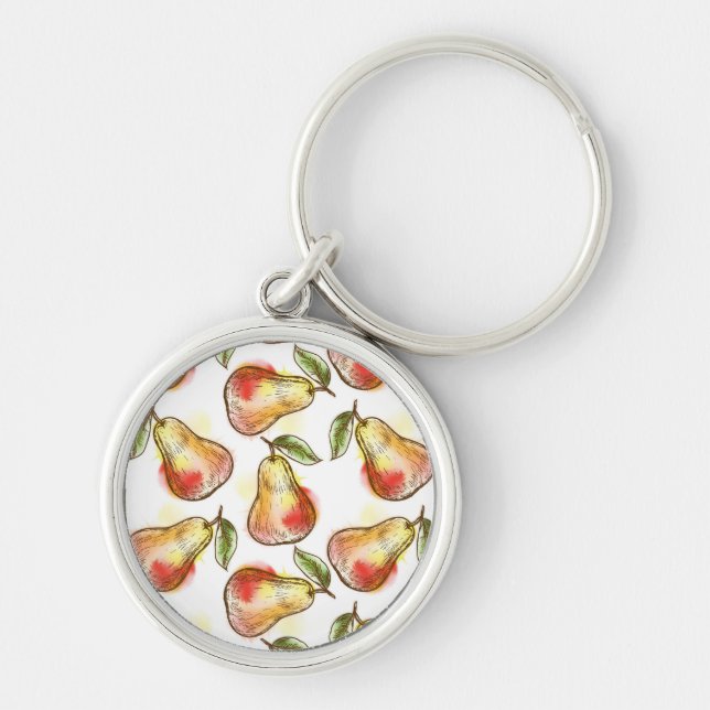 Pattern with pear keychain (Front)