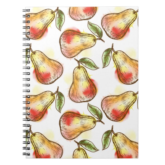 Pattern with pear notebook (Front)